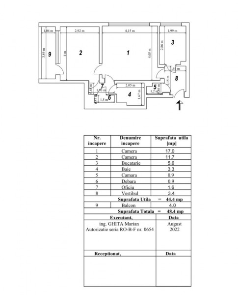 VANZARE APARTAMENT 2 CAMERE ION MIHALACHE -PIATA DOMENII